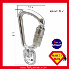 A204KTL-3 Werkzeug Tether Swivel Aluminium 8kN Sicherheits-Haken Karabiner